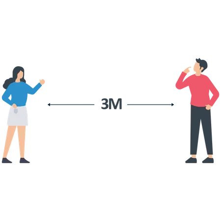 Distanciamiento social  Ilustración