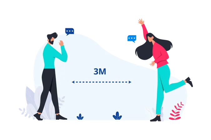 Distanciation sociale  Illustration