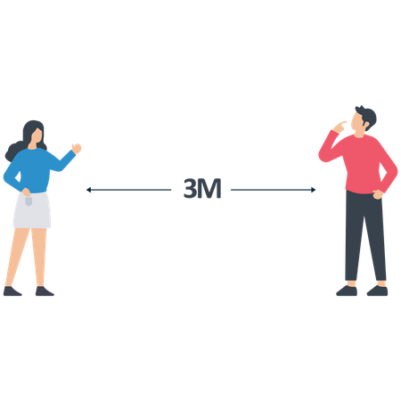 Distanciation sociale  Illustration