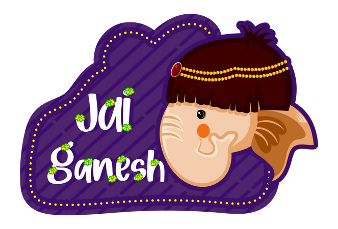 Distintivo de Jai Ganesh  Ilustração