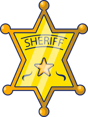 Distintivo de xerife  Ilustração