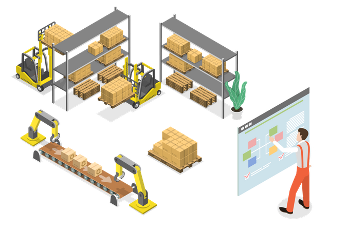 Distribuição de armazém  Ilustração