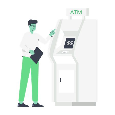 Distributeur automatique de billets  Illustration