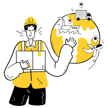 Distribution de masse mondiale  Illustration