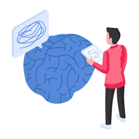 Distúrbio mental  Ilustração
