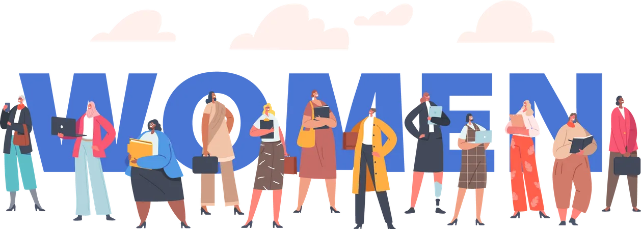 Diverse Business Women  Illustration