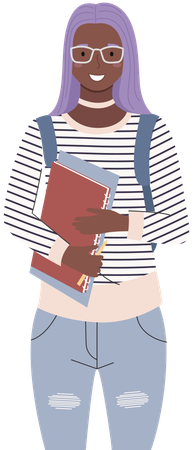 Diverse college student  Illustration