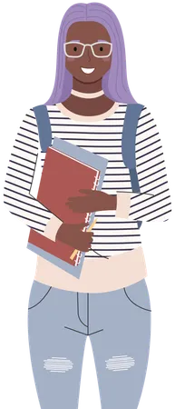 Diverse college student  Illustration