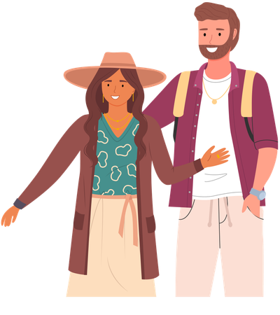 Diverse college student standing together  Illustration
