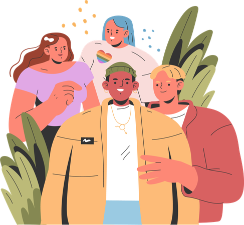 Diverse families  Illustration