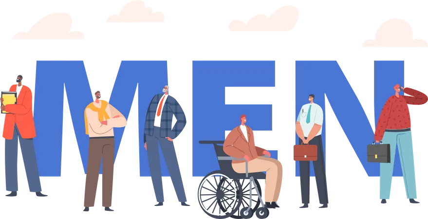 Diverse Group of Business People Illustration