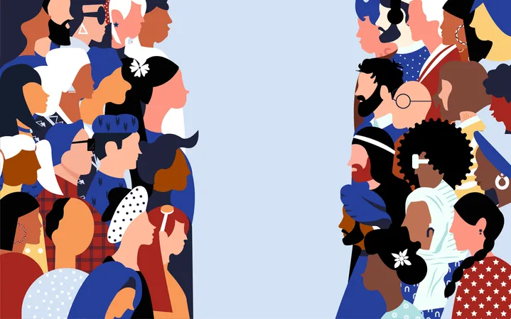 Diverse inclusion people  Illustration