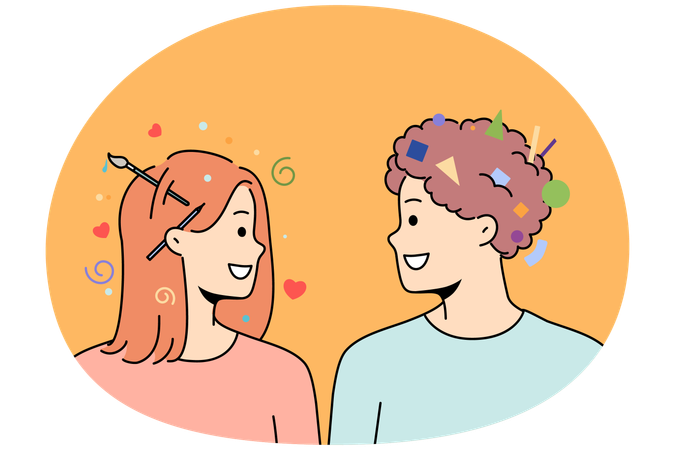 Diverse people with different mindsets  Illustration