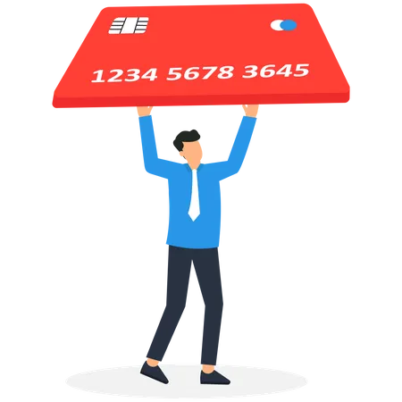Dívida de cartão de crédito  Ilustração