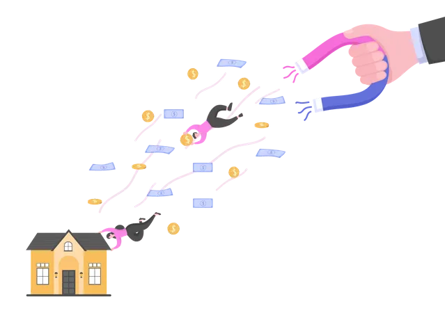Dívida de empréstimo hipotecário  Ilustração