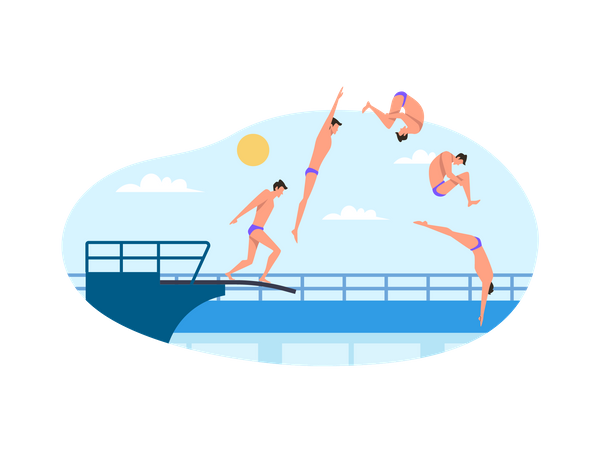 Diving competition  Illustration