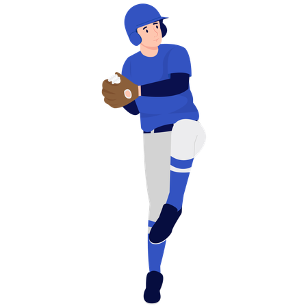 Diving Fielder Action  Illustration