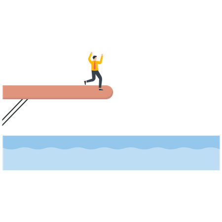 Diving Into Water  Illustration