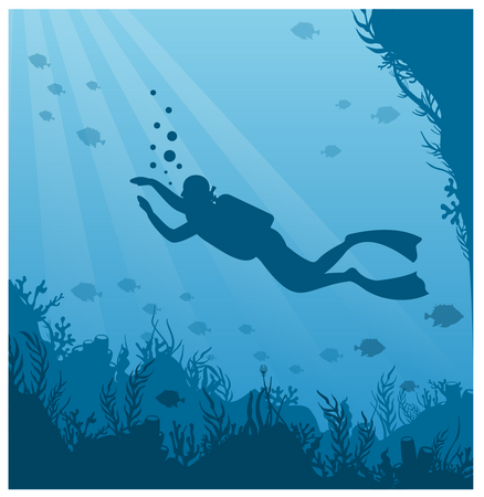 Diving Scuba  Illustration