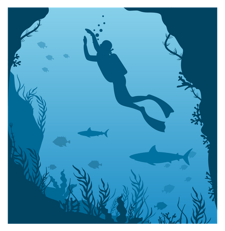 Diving Scuba  Illustration