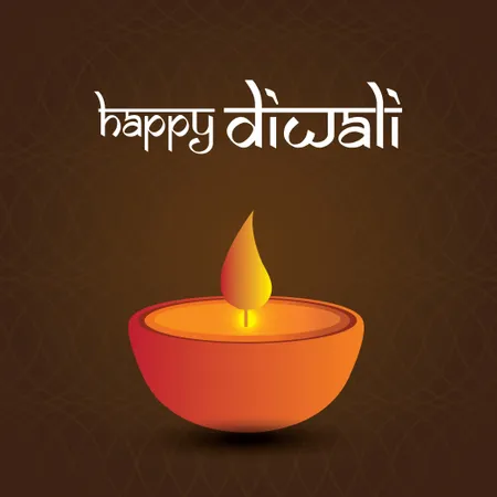 Diwali Festival Greeting Card With Beautiful Rangoli And Diya Background  Illustration