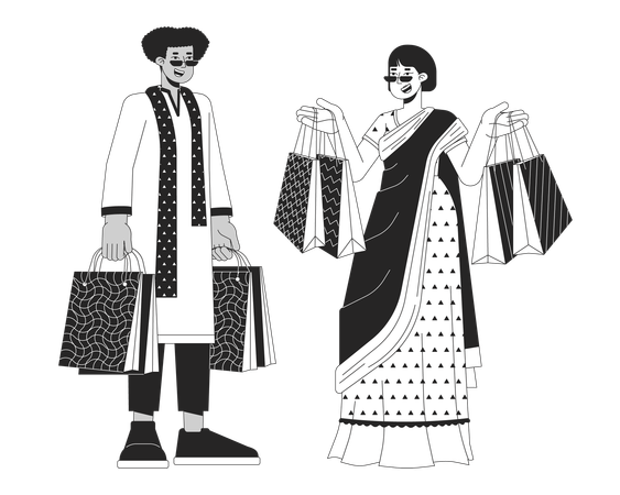 Diwali gift bags  Illustration