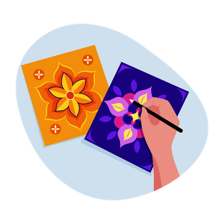 Diwali-Karten  Illustration
