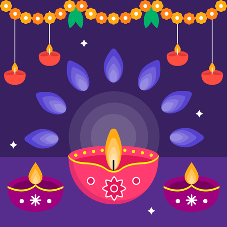 Diwali Lamp Illustration