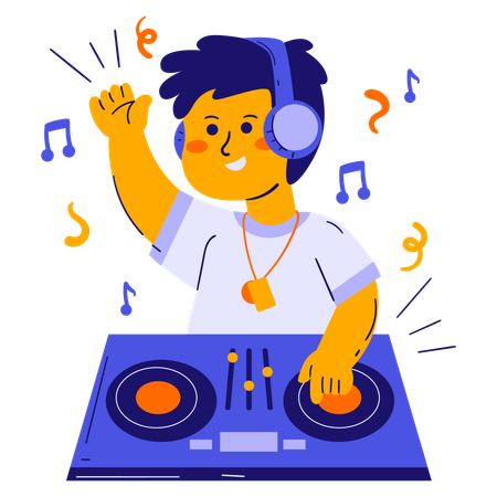 DJ boy  일러스트레이션