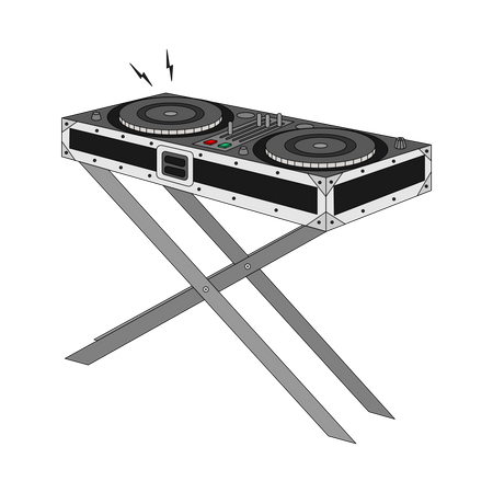 DJ controller  일러스트레이션