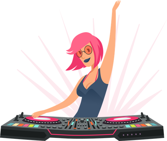 Dj girl  Illustration