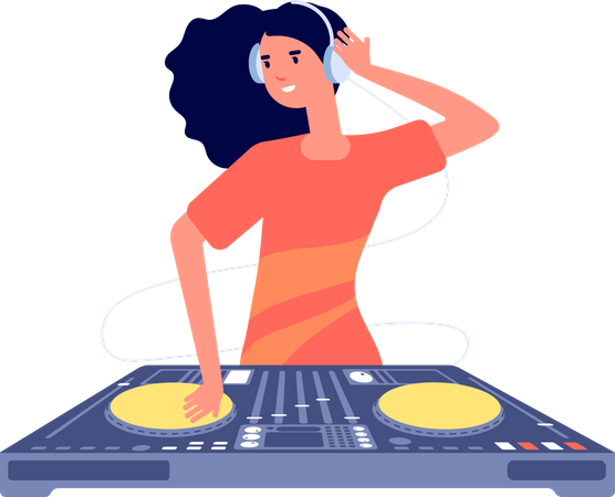 Dj girl  Illustration