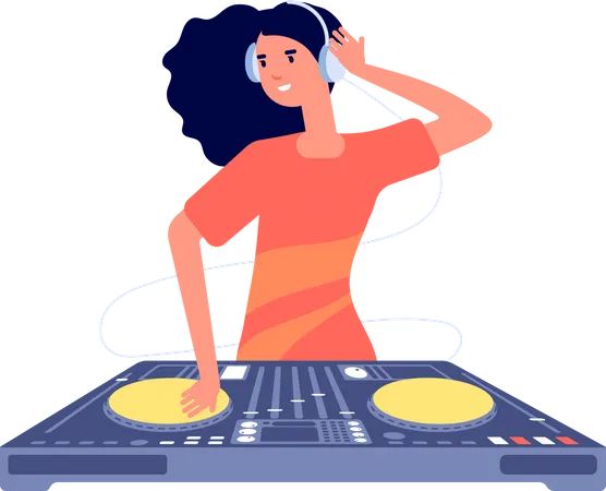 Dj girl  Illustration