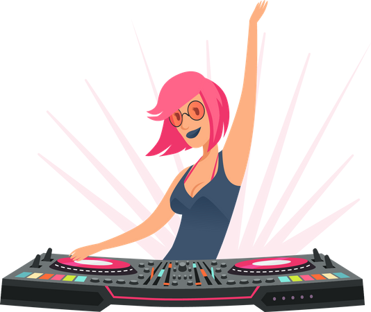 Dj girl  Illustration