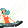 dj girl illustration