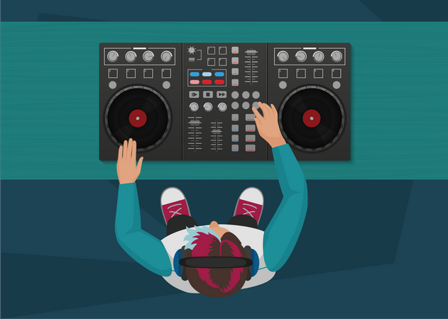 DJ cara  Ilustração