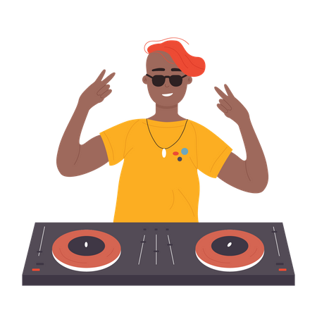 DJ cara  Ilustração