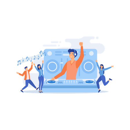 Dj Party  Illustration