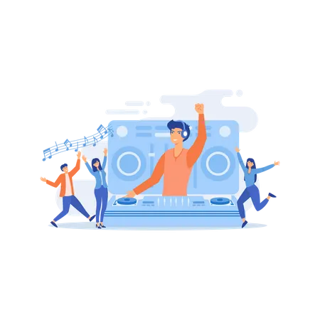 Dj Party  Illustration