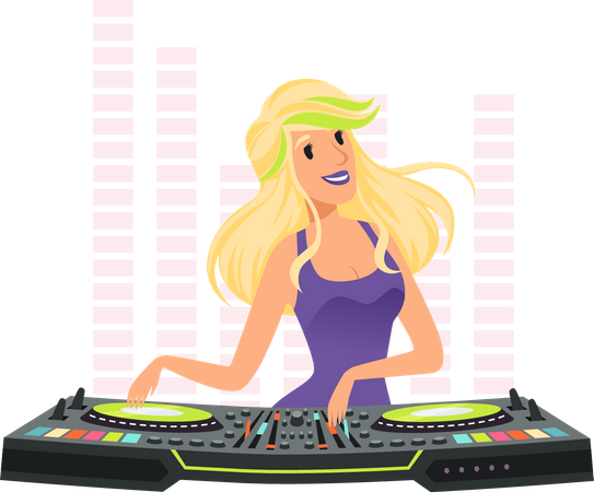 Dj Play Music  Illustration