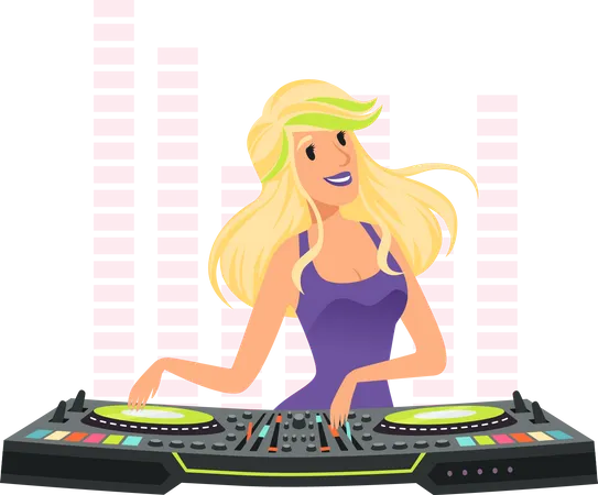 Dj Play Music  Illustration