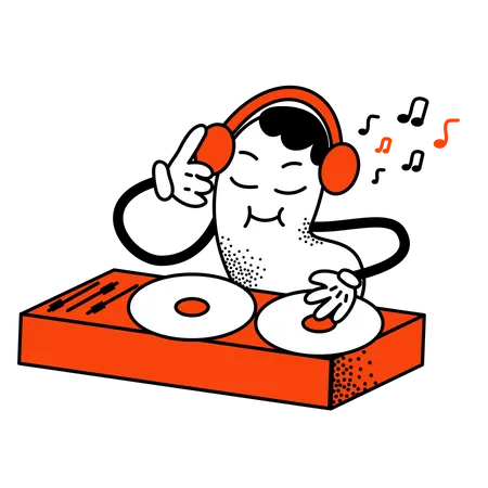 DJ player Illustration