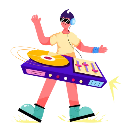 DJ-Spieler  Illustration