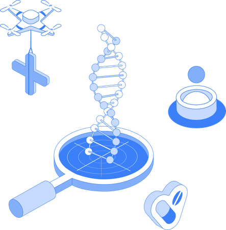 DNA-Forschung  Illustration