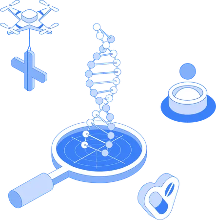 DNA-Forschung  Illustration