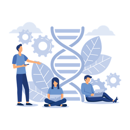 DNA-Forschung  Illustration