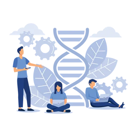 DNA-Forschung  Illustration