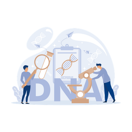 DNA genético  Ilustração