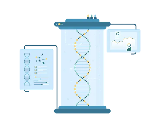 DNA laboratory research  Illustration