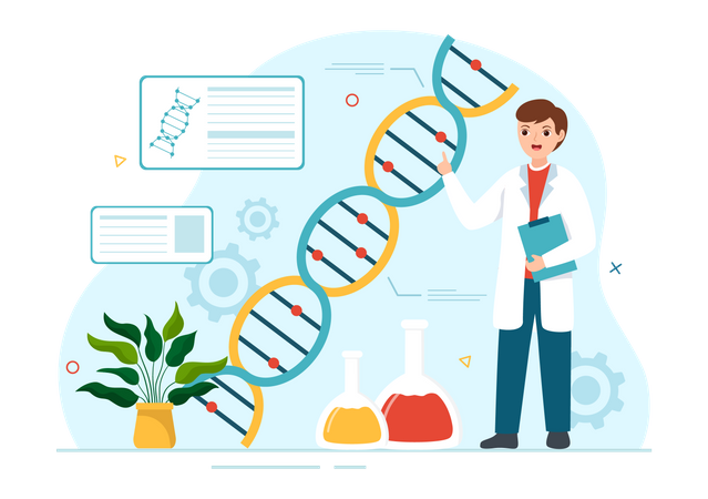 DNA modification engineering Illustration